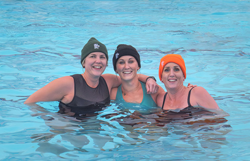 Swimmers taking part in Cold Water Dip
