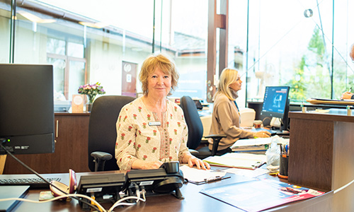 Reception volunteers