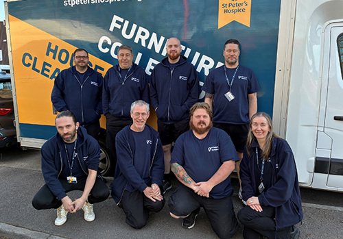 St Peter's Hospice furniture collection team