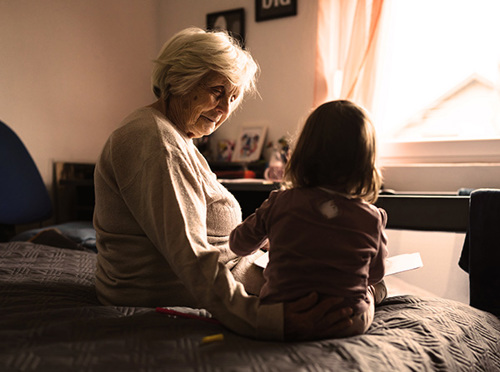 Grandmother with grandchild