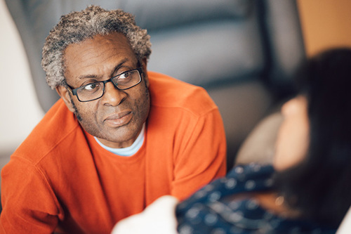 Family member with a patient in the Inpatient Unit
